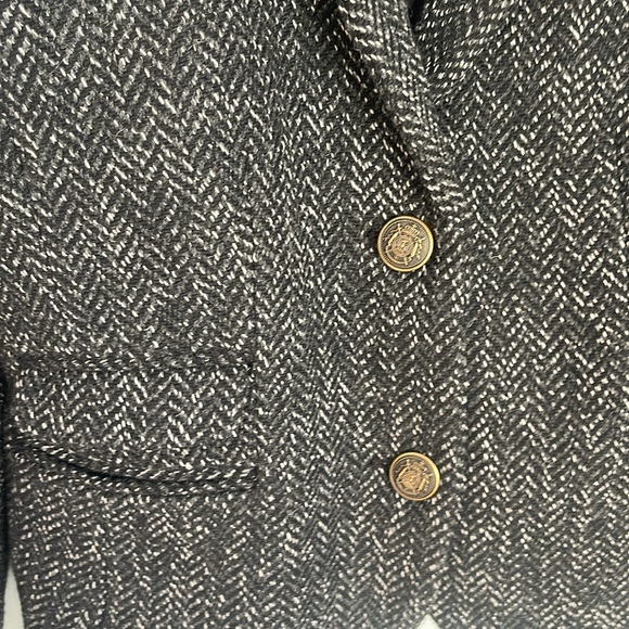 Vintage Lands End women’s wool lined tweed 2 button blazer - Picture 3 of 9